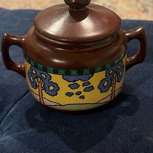 Vintage Czechoslovakian Art Deco Sugar Bowl